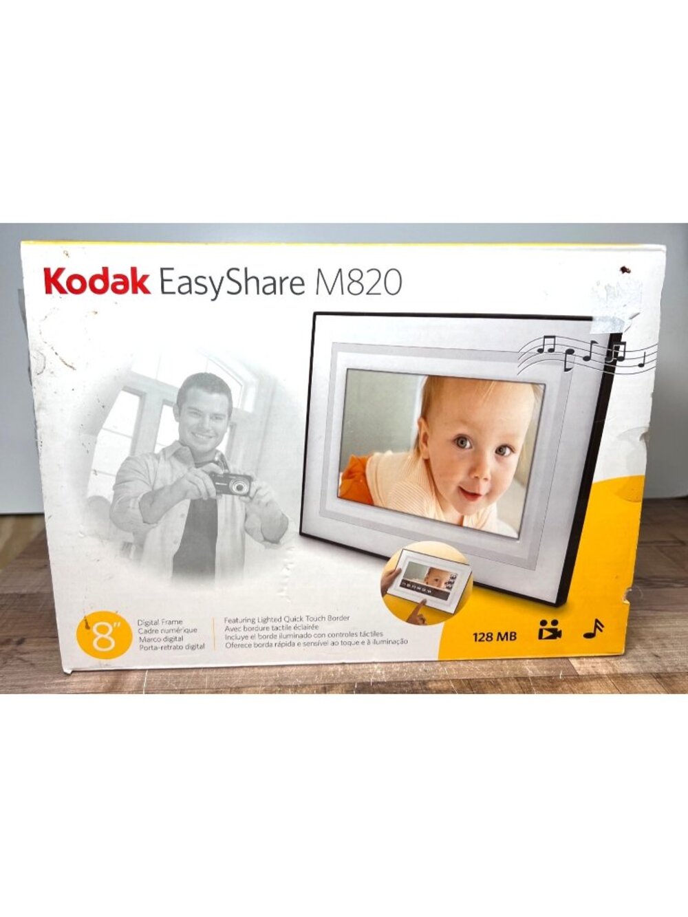 Kodak EasyShare M820 8" Digital Picture Frame Quick Touch Border 128MB Internal